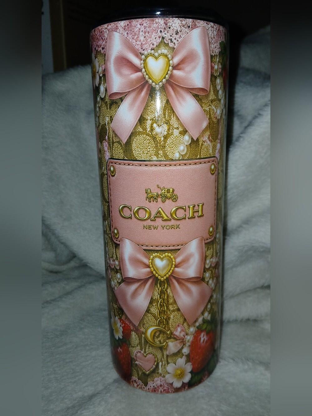 Pink Bow Signature Travel Tumbler